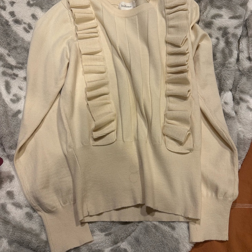 Boheme Soft Cream Knit Top
